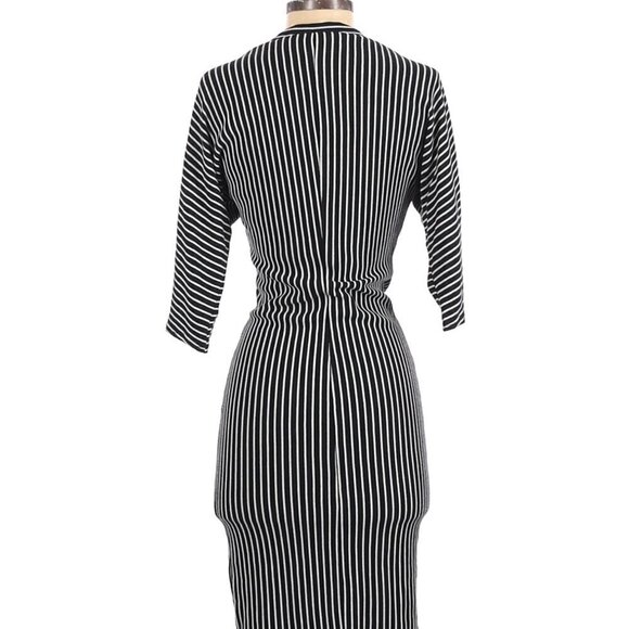 ASOS Blue &White stripe jersey Dress Size 0 - Picture 3 of 9